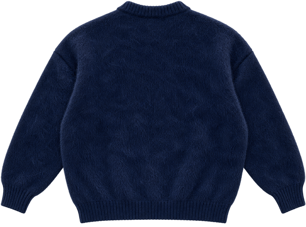 NAVY MOHAIR
