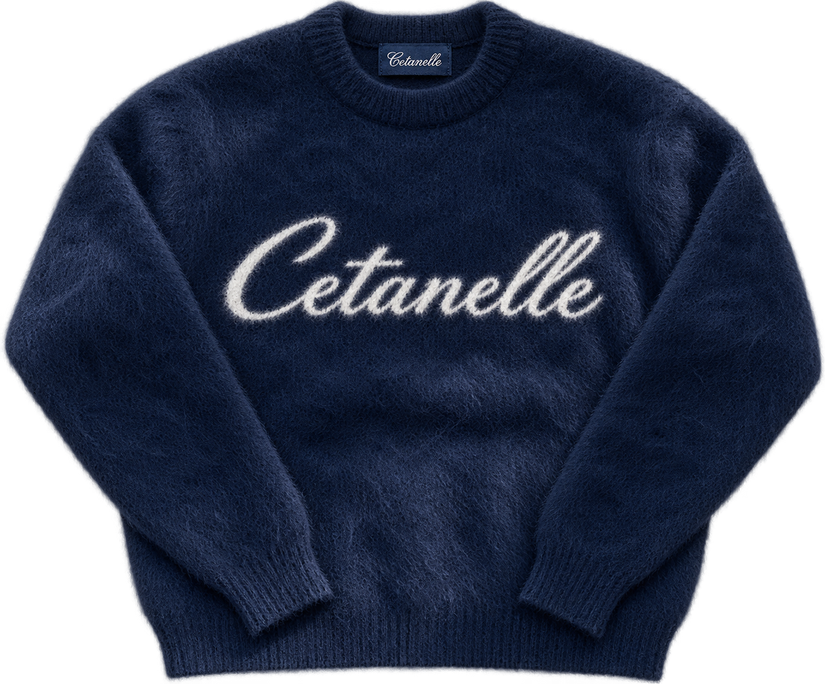 NAVY MOHAIR